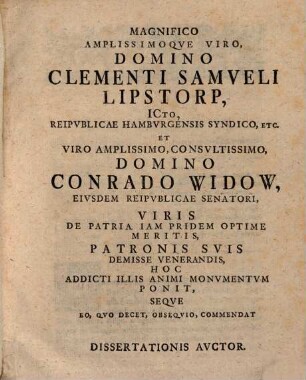Ioh. Friderici Ivgler A.M. De Litteris Credentialibvs Legatorvm : Dissertatio Historica = von Creditiven der Gesandten