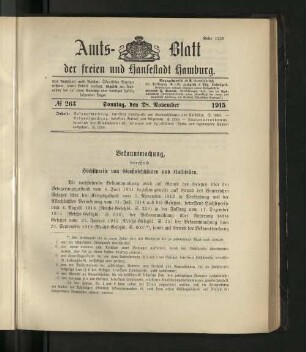 No. 263, 28. November 1915