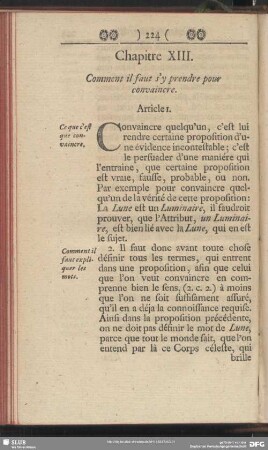 Chapitre XIII. Comment il faut s´y prendre pour convaincre