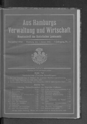 7. Jahrgang., Nr. 11, November 1930