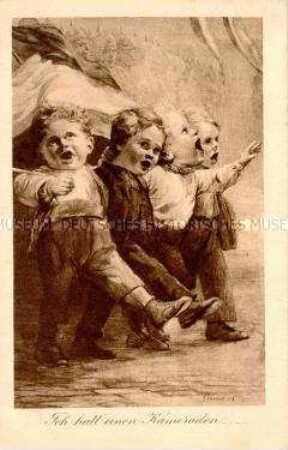 Patriotische Postkarte zum Ersten Weltkrieg