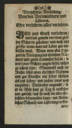 Viertzehende Vorstellung/ Von den Verleumbtern und Lästerern.