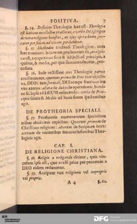 Cap. I. De Religione Christiana.