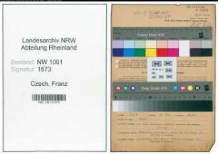Entnazifizierung Franz Czech, geb. 23.10.1902 (Inspektor)