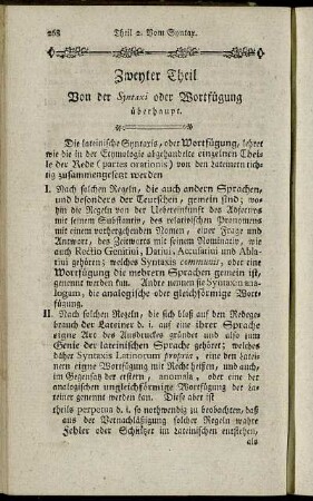 Zweyter Theil. Von der Syntaxi oder Wortfügung