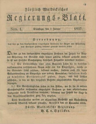 3. Januar-19. December = Nro. 1-26