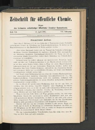 Heft VII. 15. April 1901.