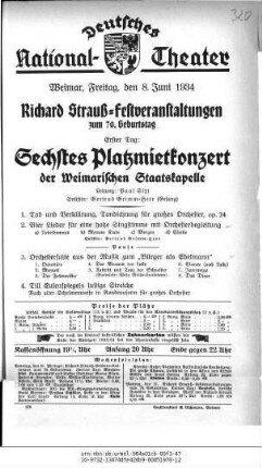 Sechstes Platzmietkonzert