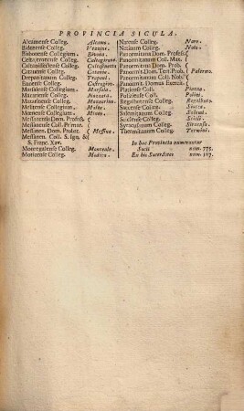 Catalogus Provinciarum, Domorum, Collegiorum, Residentiarum, Seminariorum, & Missionum Societatis Jesu Anno MDCCXLIX