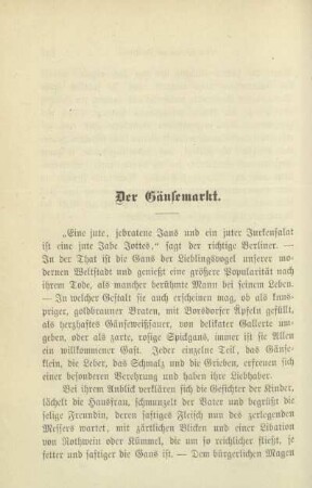 Der Gänsemarkt