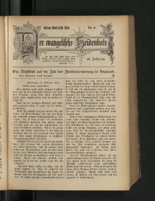 Nr. 4. Erstes April-Heft 1915.