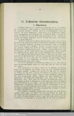 IX. Oeffentliche Gesundheitspflege