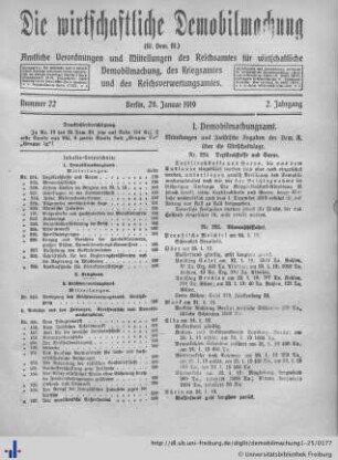 Nr. 22, 28. Januar 1919
