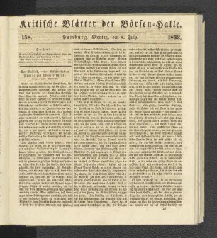 158. 8. Juli 1833