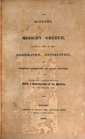 The History of Modern Greece ...