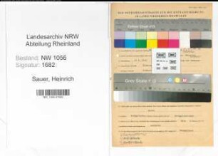 Entnazifizierung Heinrich Sauer , geb. 21.05.1905 (Kaufmann)