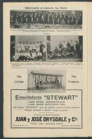 Demostración al comisiario San Martín