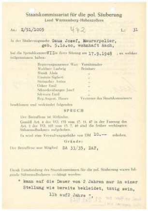 Gaus, Josef