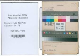 Entnazifizierung Franz Kuhnen , geb. 19.10.1896 (Beamter)