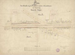Plan betr. Abänderung der Straßen-Fluchtlinie zwischen Heinrichstraße und Kreuzweg