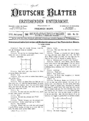 Sokrates und seine Lehrweise mit Rücksichtnahme auf den Planetonischen Menon : (Schluss)