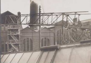 Kesselhaus W.I, neue Bekohlungsanlage - Nach dem Auflagern der Brücke