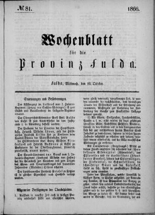 Nr. 81, Ausgabe vom 10. Oktober 1866