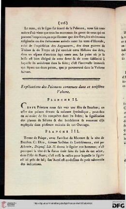 Explications des peintures contenues dans ce troisième volume