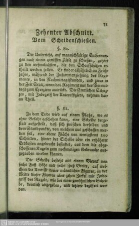 Zehenter Abschnitt. Vom Scheibenschießen