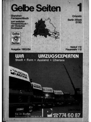 1983/1984: Gelbe Seiten