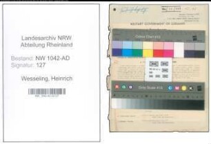 Entnazifizierung Heinrich Wesseling , geb. 02.11.1902 (Landwirt)
