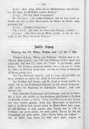 Zwölfte Sitzung