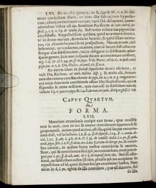 Caput Quartum, de Forma.