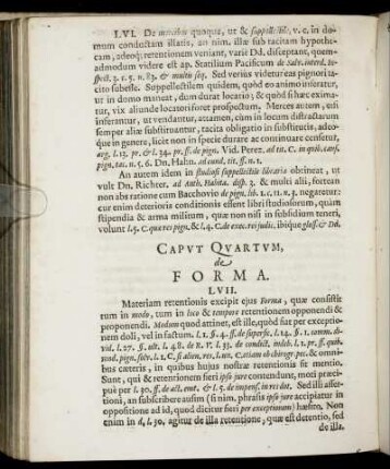 Caput Quartum, de Forma.