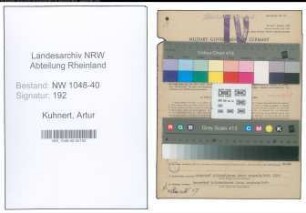 Entnazifizierung Artur Kuhnert , geb. 14.12.1905 (Anwalt)