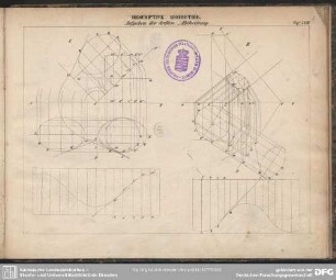 Descriptive Geometrie. Aufgaben der dritten Abtheilung. Taf. XVII