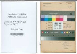 Entnazifizierung Otto Pflitsch , geb. 17.01.1903 (Inspektor)