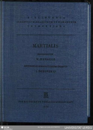 M. Valerii Martialis epigrammaton libri