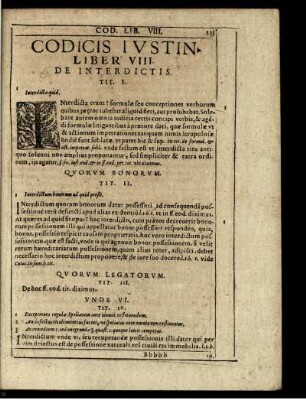 Codicis Iustin. Liber VIII