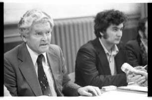 Kleinbildnegativ: Pressekonferenz der Humanistischen Union, 1976