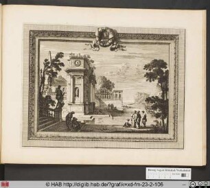Les Avancées et terrasses d'un palais antique.