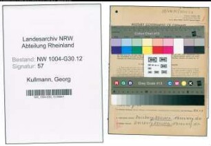 Entnazifizierung Georg Kullmann , geb. 03.02.1903 (Heizer)