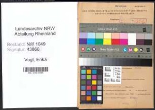Entnazifizierung Erika Vogt , geb. 15.04.1912 ()