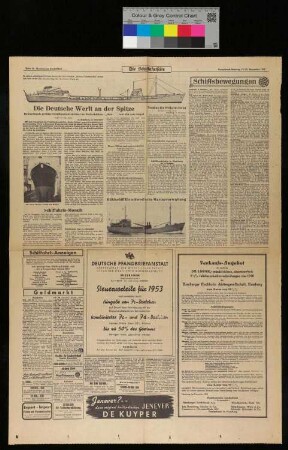Hamburger Abendblatt - Die Schiffahrtseite
