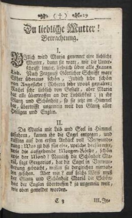 Du liebliche Mutter