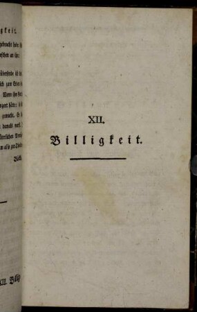 XII. Billigkeit.