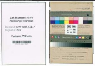 Entnazifizierung Wilhelm Doernte , geb. 04.12.1899 (Studienrat)