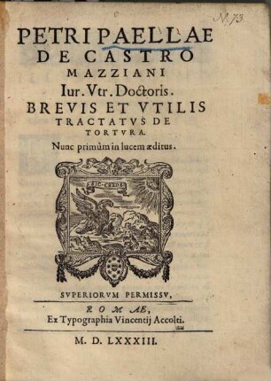 Brevis et utilis tractatus de Tortura