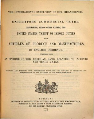 Official Catalogue of the British Section : Philadelphia International Exhibition. Published by Authority of the Lord President of the Council. II