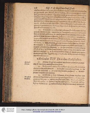 Articulus XIV. Deordine Ecclesiastico.